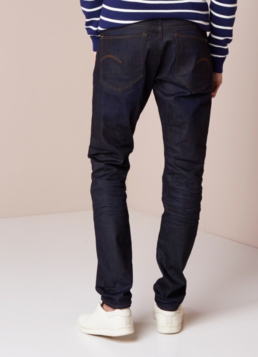 G-Star RAW Straight Raw 3301 TAPERED - achterkant indigo
