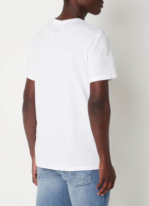 G-Star RAW T-shirt van jersey met print - achterkant wit
