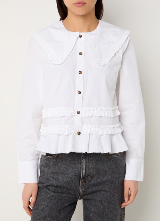Ganni Blouse met ruches