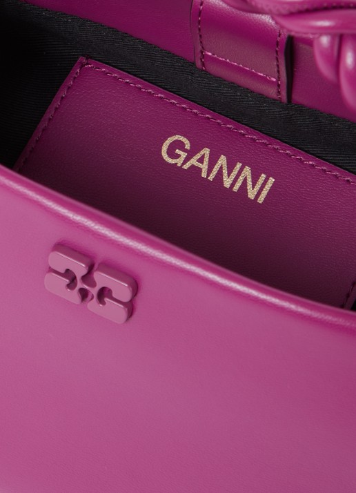 Ganni Bou mini handtas met afneembare schouderriem - detail 2 donkerroze