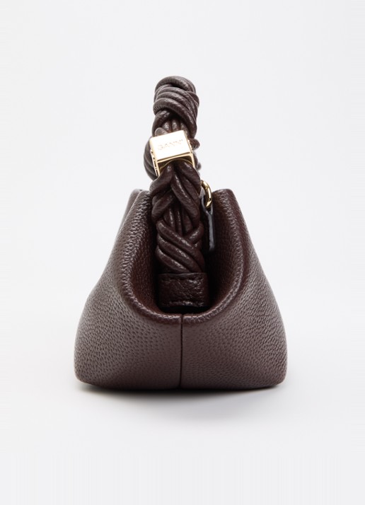 Ganni Bou Mini handtas met afneembare schouderriem - detail 3 donkerbruin