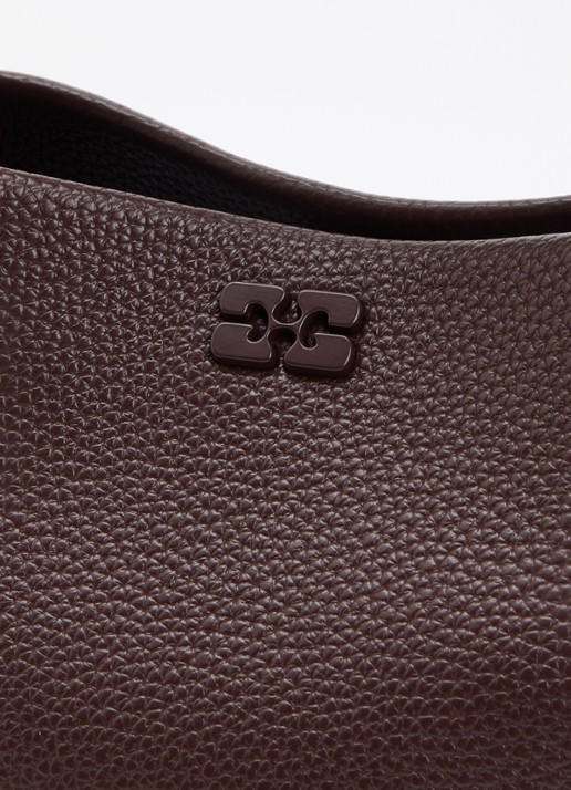Ganni Bou Mini handtas met afneembare schouderriem - detail 4 donkerbruin