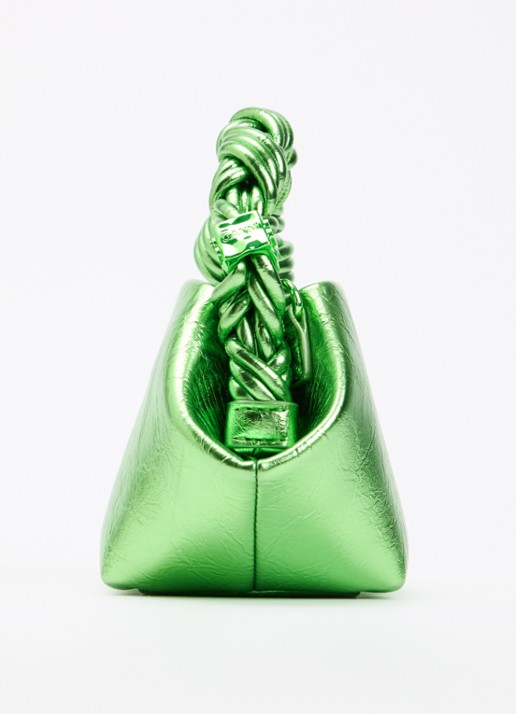 Ganni Bou Mini handtas met metallic finish en afneembare schouderriem - detail 3 groen