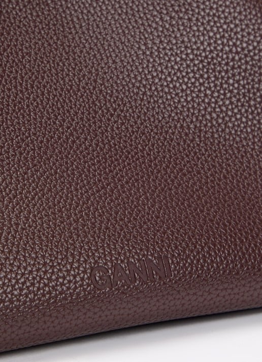 Ganni Bou Small handtas met afneembare schouderriem - detail 3 bordeauxrood