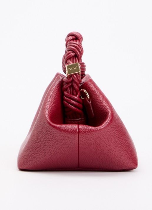 Ganni Bou Small handtas met logo - detail 3 rood