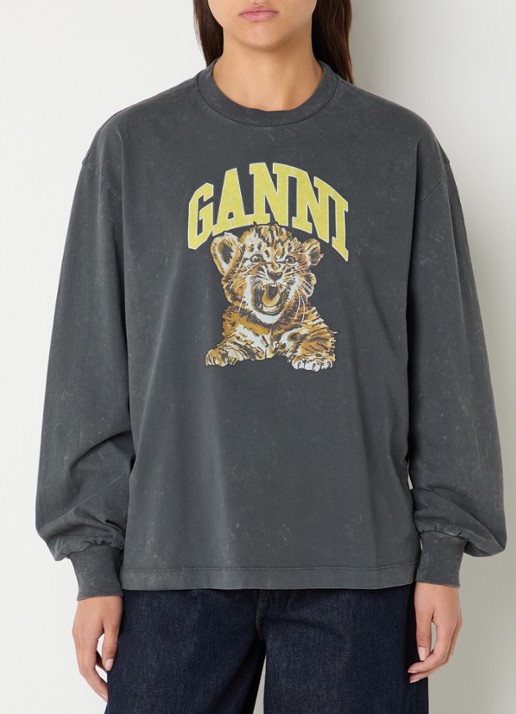 Ganni Future longsleeve met logoprint