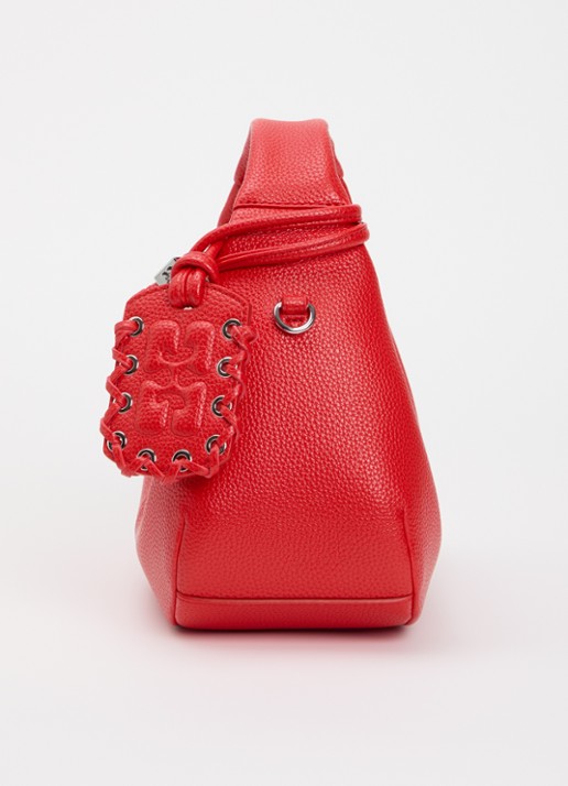 Ganni Hobo Mini handtas met afneembare schouderriem - detail 3 vuurrood