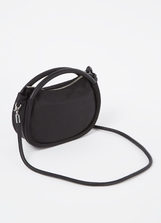 Ganni Mini Knot handtas met leren details  - achterkant 2 zwart