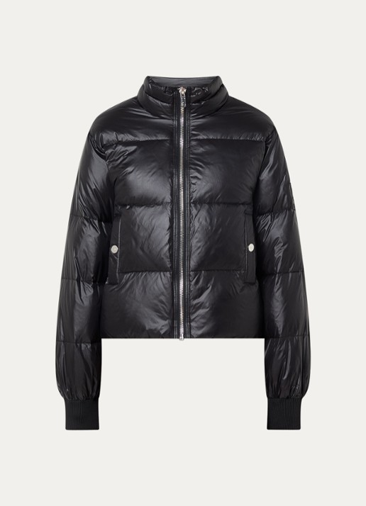 Ganni Puffer jack met donsvulling en glanzende finish