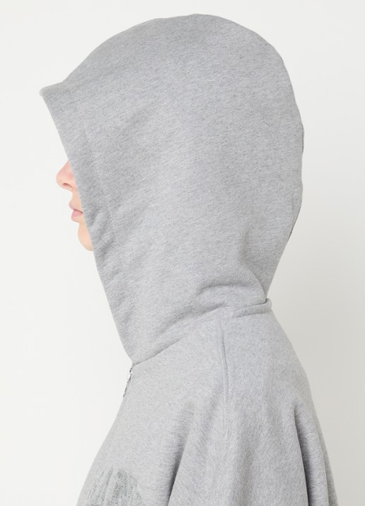 Ganni Sweatvest met logoborduring en capuchon - detail 3 grijs