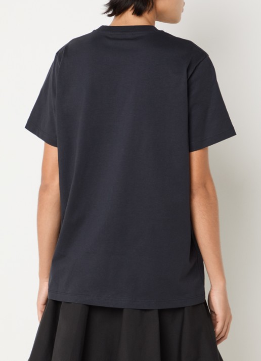 Ganni T-shirt met logoprint en borduring - achterkant 4 antraciet