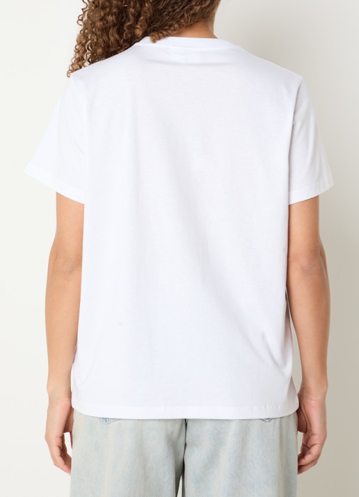 Ganni T-shirt met logoprint - achterkant 4 wit