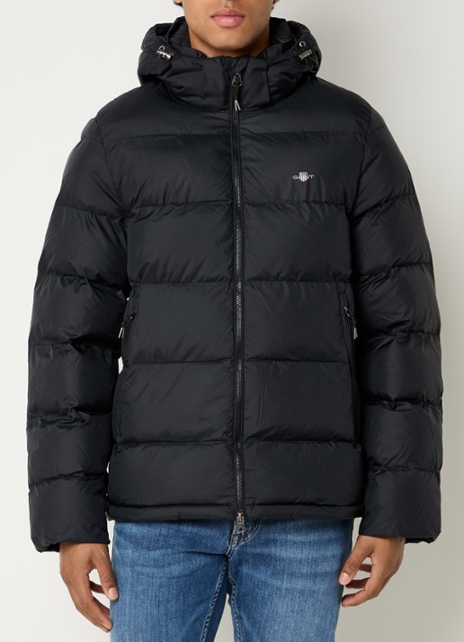 Gant Active Cloud puffer jack met afneembare capuchon en ritszakken