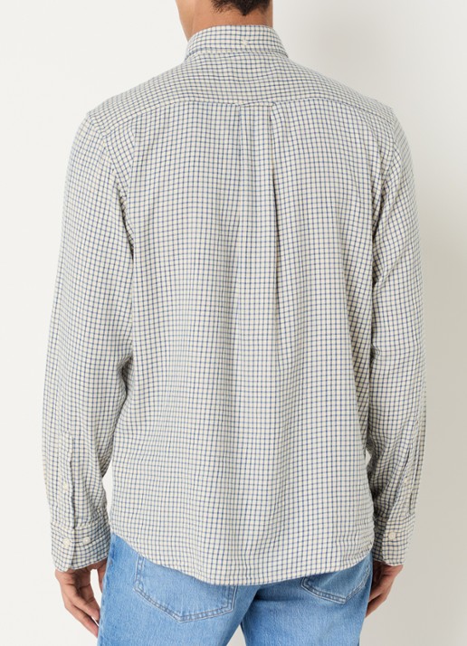 Gant Comfort fit overhemd met ruitdessin - achterkant 4 blauwgrijs