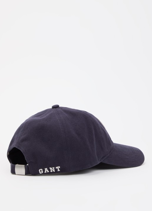 Gant G-badge pet met logoborduring  - detail donkerblauw