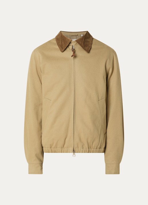 Gant Harrington jack met details van corduroy - voorkant 3 camel