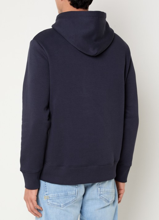 Gant Hoodie met logoprint - achterkant 3 royalblauw