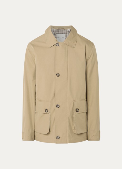 Gant Mantel met klepzakken - voorkant taupe