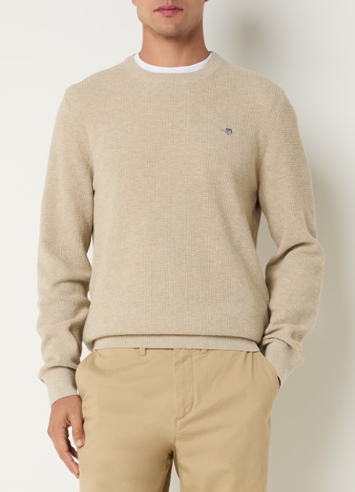 Gant Micro fijngebreide trui met logo