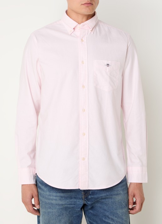 Gant Oxford regular fit overhemd met logoborduring