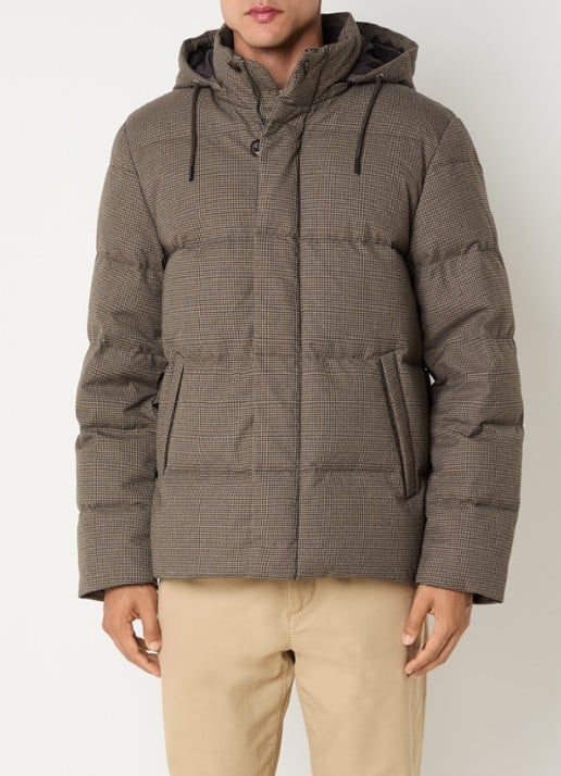 Gant Puffer jack met pied-de-poule dessin