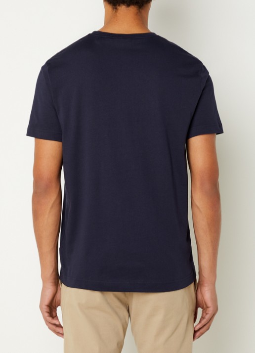 Gant Reg Shield t-shirt met logo - achterkant 3 donkerblauw