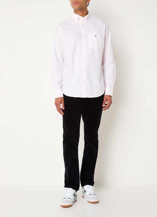 Gant Regular fit overhemd met logo en borstzak - voorkant 4 lichtroze