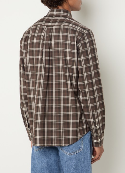 Gant Regular fit overhemd met ruitdessin - achterkant 4 taupe
