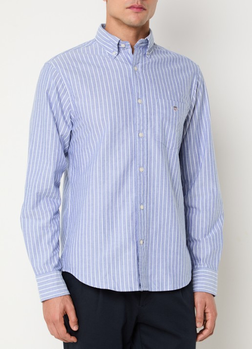Gant Regular fit overhemd met streepprint en borstzak