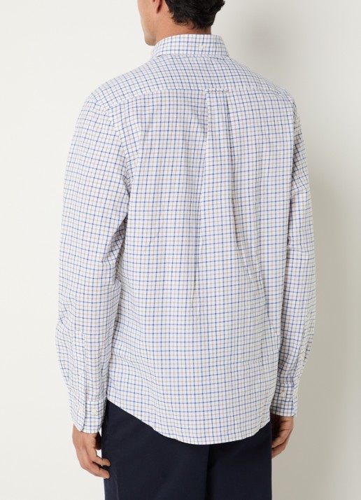 Gant Regular fit overhemd met streepprint - achterkant 4 blauw