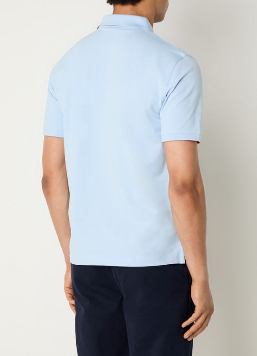 Gant Regular fit polo met logoborduring - achterkant 4 lichtblauw