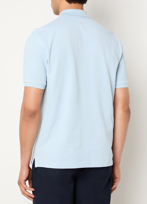 Gant Regular fit polo van piqué katoen met logo - achterkant 4 lichtblauw