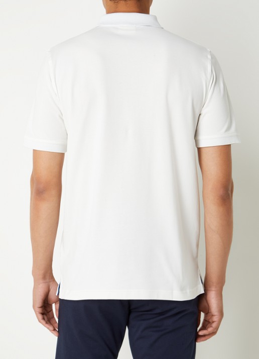 Gant Regular fit polo van piqué katoen met logoborduring - achterkant gebroken wit