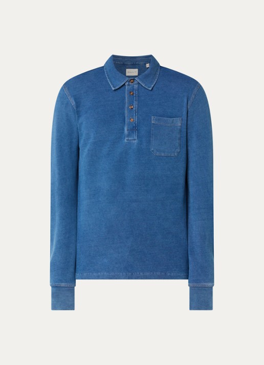 Gant Rugger trui met logo - voorkant 3 indigo