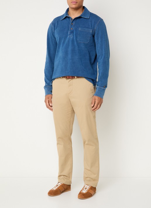 Gant Rugger trui met logo - voorkant 4 indigo