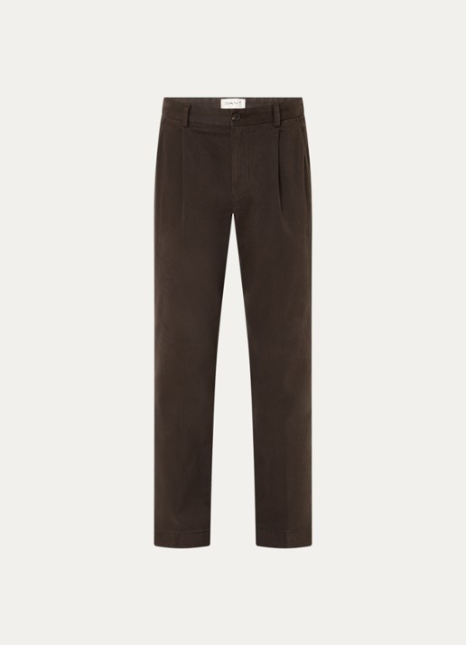 Gant Slim fit chino met steekzakken - voorkant 3 bruin