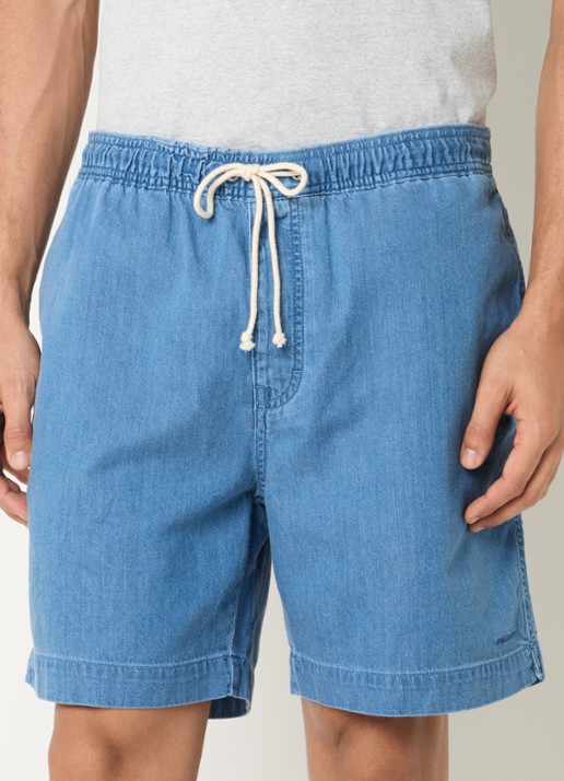 Gant Straight fit korte broek van chambray