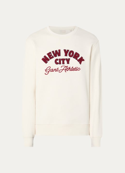 Gant Sweater met borduring - voorkant 3 creme