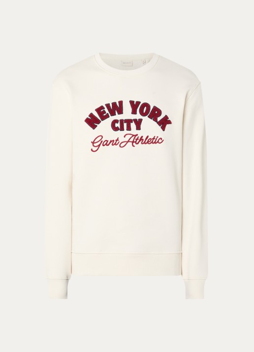 Gant Sweater met borduring - voorkant 3 creme
