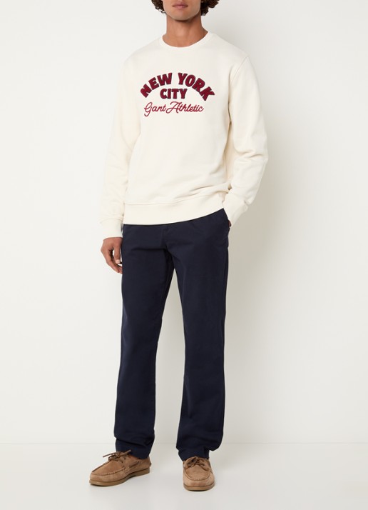 Gant Sweater met borduring - voorkant 4 creme