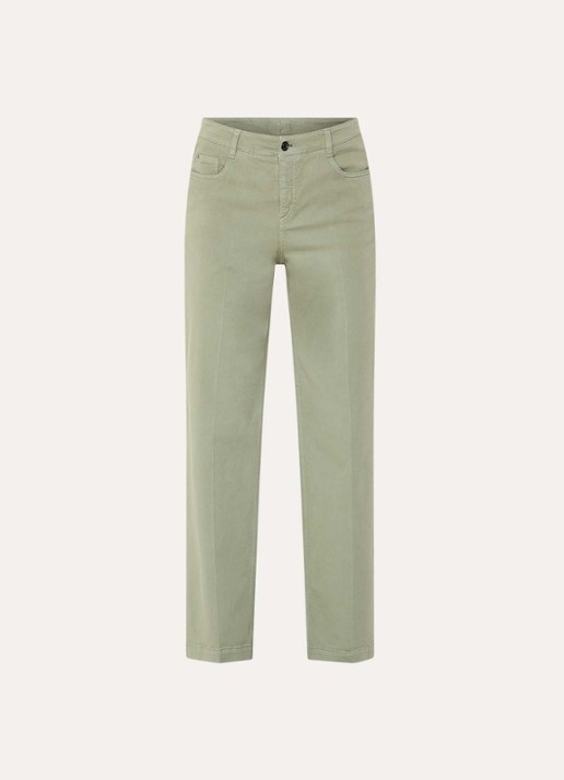 Gardeur Feliza mid waist loose fit jeans met gekleurde wassing - voorkant 2 khaki