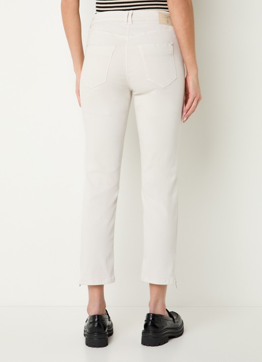 Gardeur Hose mid waist slim fit jeans met gekleurde wassing - achterkant beige