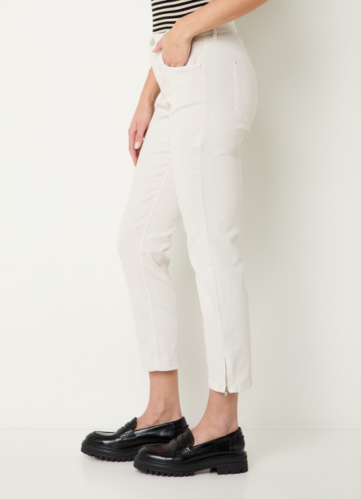 Gardeur Hose mid waist slim fit jeans met gekleurde wassing - detail 5 beige