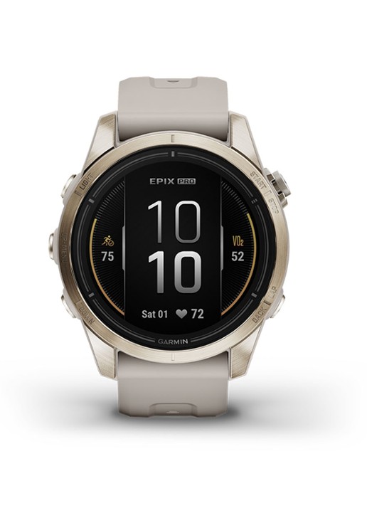 Garmin Epix Pro horloge 42 mm met saffierglas - voorkant goud
