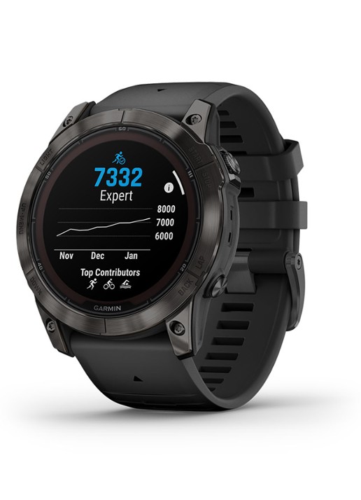 Garmin Fenix 7X Pro Sapphire Solar horloge 51 mm met saffierglas - voorkant 2 zwart