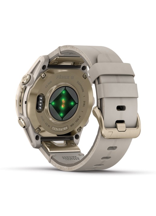 Garmin Fenix 8 43mm, AMOLED, saffier - detail 3 goud