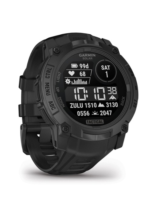 Garmin Instinct 3 Tactical Solar smartwatch 50 mm - detail zwart