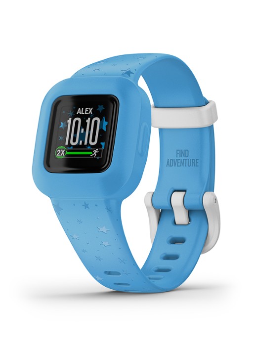 Garmin Vivofit Junior 3 kids horloge 30 mm - voorkant 5 blauw