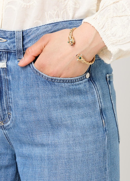 Gas Bijoux Amarante Torsade bangle verguld - voorkant 4 goud