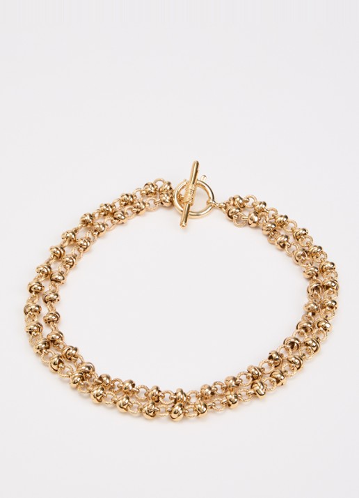 Gas Bijoux Atik schakelketting verguld - detail goud